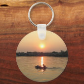 チャオプラヤ川サンセット…アユタヤ（タイ） キーホルダー (正面)