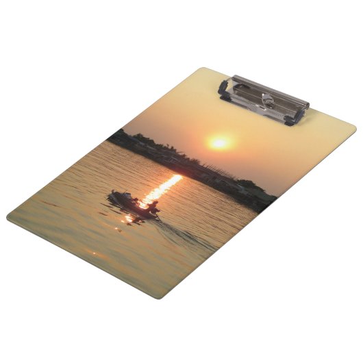 チャオプラヤ川サンセット…アユタヤ（タイ） クリップボード (アングル)