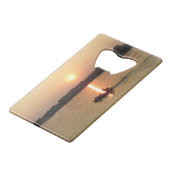 チャオプラヤ川サンセット…アユタヤ（タイ） クレジットカード栓抜き (正面アングル)