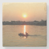 チャオプラヤ川サンセット…アユタヤ（タイ） ストーンコースター (正面)