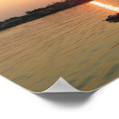 チャオプラヤ川サンセット…アユタヤ（タイ） ポスター (角)