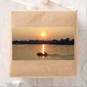 チャオプラヤ川サンセット……タイ,アユタヤ ラベル (インサイチュ)