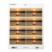 チャオプラヤ川サンセット……タイ,アユタヤ ラベル (フルシート)