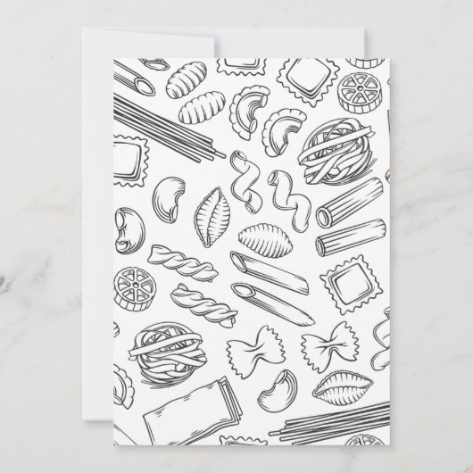 "チャオベイビー" イタリアの赤ちゃんパスタを料理しよう 招待状 (裏面)