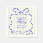 チャオベイビー イタリアンレモン ベビーシャワー スタンダードカクテルナプキン (正面)