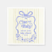 チャオベイビー イタリアンレモン ベビーシャワー スタンダードカクテルナプキン (正面)