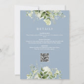 チャオベビーほこりっぽい青いフローラすべて1つの赤ちゃんシャワー 招待状 (裏面)