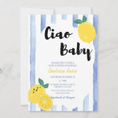 チャオベビーイタリアンお洒落レモンベイビーシャワー 招待状 (正面)