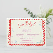 チャオベビーイタリアンをテーマにしたシャワー招待状 招待状 (スタンド正面)