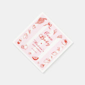 チャオベビーイタリアンハンドドロンレモンベイビーシャワー スタンダードカクテルナプキン (角)