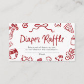 チャオベビーイタリアンピザベビーシャワーおむつラッフル エンクロージャーカード (正面)