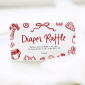 チャオベビーイタリアンピザベビーシャワーおむつラッフル エンクロージャーカード