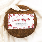 チャオベビーイタリアンピザベビーシャワーおむつラッフル エンクロージャーカード