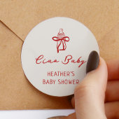 チャオベビーイタリアンピザベビーシャワーのお気に入り ラウンドシール