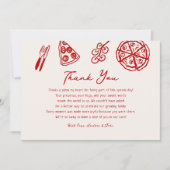 チャオベビーイタリアンピザベビーシャワー サンキューカード (正面)