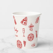 チャオベビーイタリアンピザベビーシャワー 紙コップ (裏面)