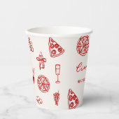 チャオベビーイタリアンピザベビーシャワー 紙コップ (正面)