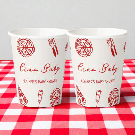 チャオベビーイタリアンピザベビーシャワー 紙コップ