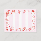 チャオベビーイタリアンベビーシャワーおむつラッフル エンクロージャーカード (裏面)