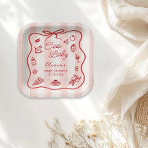 チャオベビーイタリアンレモンベビーシャワー紙プレート