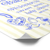 チャオベビーイタリアンレモン赤ちゃんシャワー歓迎サイン ポスター (角)