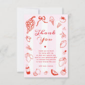 チャオベビーイタリアン手引き赤ちゃんシャワー サンキューカード (正面)