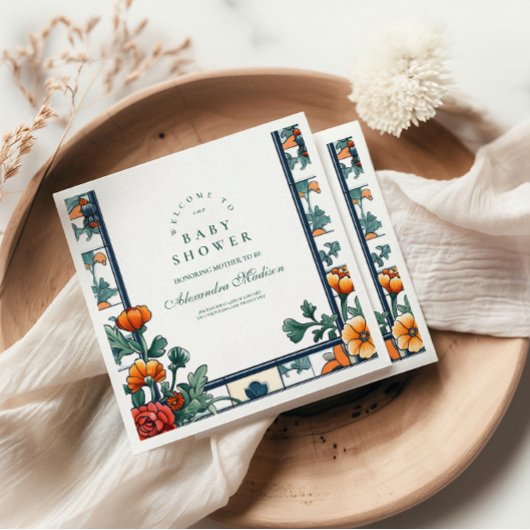 チャオベビーイタリインスパイアアベビーシャワー スタンダードカクテルナプキン