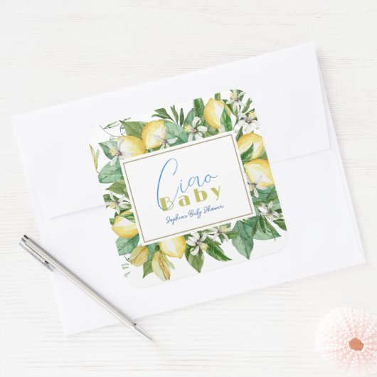 チャオベビーシトラスレモンベビーシャワー スクエアシール (封筒)