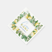 チャオベビーシトラスレモンベビーシャワー スタンダードカクテルナプキン (角)