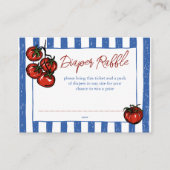 チャオベビートマイタリアントマベビーシャワーおむつラッフル エンクロージャーカード (正面)