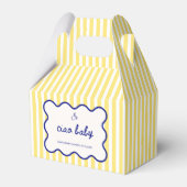 チャオベビーハンドドロッドブルー&イエローベビーシャワー フェイバーボックス (正面サイド)