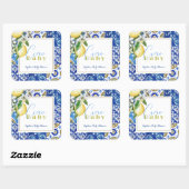 チャオベビーブルータイルシトラスレモン赤ちゃんシャワー スクエアシール (シート)