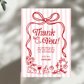 チャオベビーレッドお洒落レイタリアンモンズベビーシャワー サンキューカード