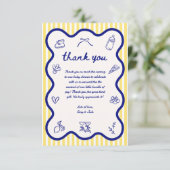 チャオベビーレモイタリアンンハンドドロー赤ちゃんシャワー サンキューカード (スタンド正面)