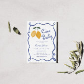 チャオベビーレモンアマイタリアンルフィボーイズベビーシャワー 招待状