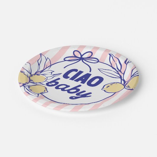 チャオベビーレモンア地中海のマルフィ ペーパープレート (アングル)