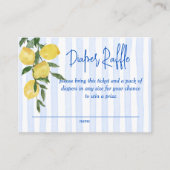 チャオベビーレモンイタリアン赤ちゃんシャワーおむつラッフル エンクロージャーカード (正面)