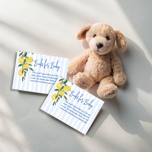 チャオベビーレモンイタリアン赤ちゃんシャワー予約リクエスト エンクロージャーカード