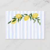 チャオベビーレモンイタリアン赤ちゃんシャワー予約リクエスト エンクロージャーカード (裏面)