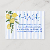 チャオベビーレモンイタリアン赤ちゃんシャワー予約リクエスト エンクロージャーカード (正面)