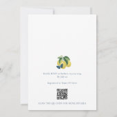 チャオベビーレモンシトラスバタフライベビーシャワー 招待状 (裏面)