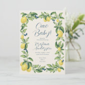 チャオベビーレモンシトラスバタフライベビーシャワー 招待状 (スタンド正面)