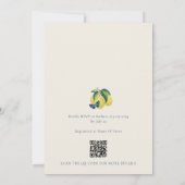 チャオベビーレモンシトラスバタフライベビーシャワー 招待状 (裏面)