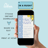 チャオベビーレモンベイタリアン地中海のビーシャワー 招待状