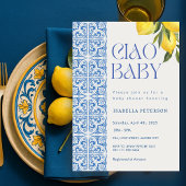 チャオベビーレモンベイタリアン地中海のビーシャワー 招待状