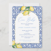 チャオベビーレモン少年のためのベビーシャワーパーティー 招待状 (正面)