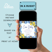 チャオベビー地中海のマジョリカタイルレモンシャワー 招待状