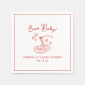 チャオベビー!手引きパスタベビーイタリアンシャワー スタンダードカクテルナプキン (正面)