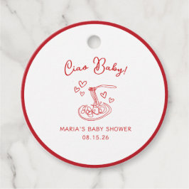 チャオベビー!手引きパスタベビーイタリアンシャワー フェイバータグ