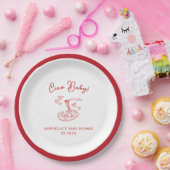 チャオベビー!手引きパスタベビーイタリアンシャワー ペーパープレート (パーティー)